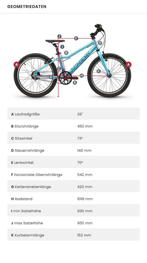ACADEMY Grado 6 Bicicletta per bambini con cintura
